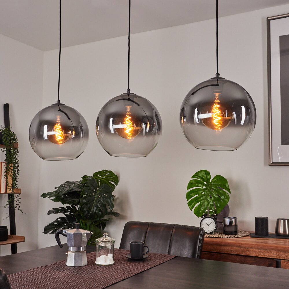 Suspension Leissigen Argent Oxydé, 3 lumières main product photo