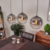 Suspension Leissigen Argent Oxydé, 3 lumières