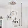 Suspension Degevos Nickel mat, 3 lumières