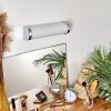 lampe miroir Morges Chrome, Blanc, 2 lumières