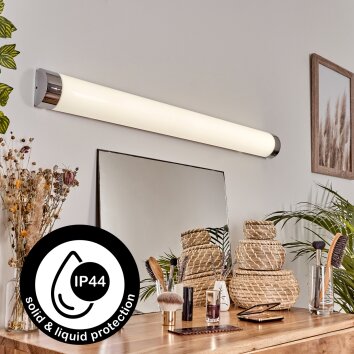 lampe miroir Morges LED Chrome, Blanc, 1 lumière