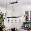 Suspension Susillon Noir, 4 lumières
