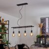 Suspension Susillon Noir, 4 lumières