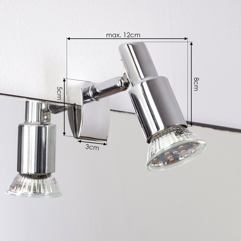 lampe miroir Morges LED Chrome, Nickel mat H3458419