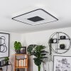 Plafonnier Kolo LED Anthracite, Blanc, 1 lumière, Télécommandes