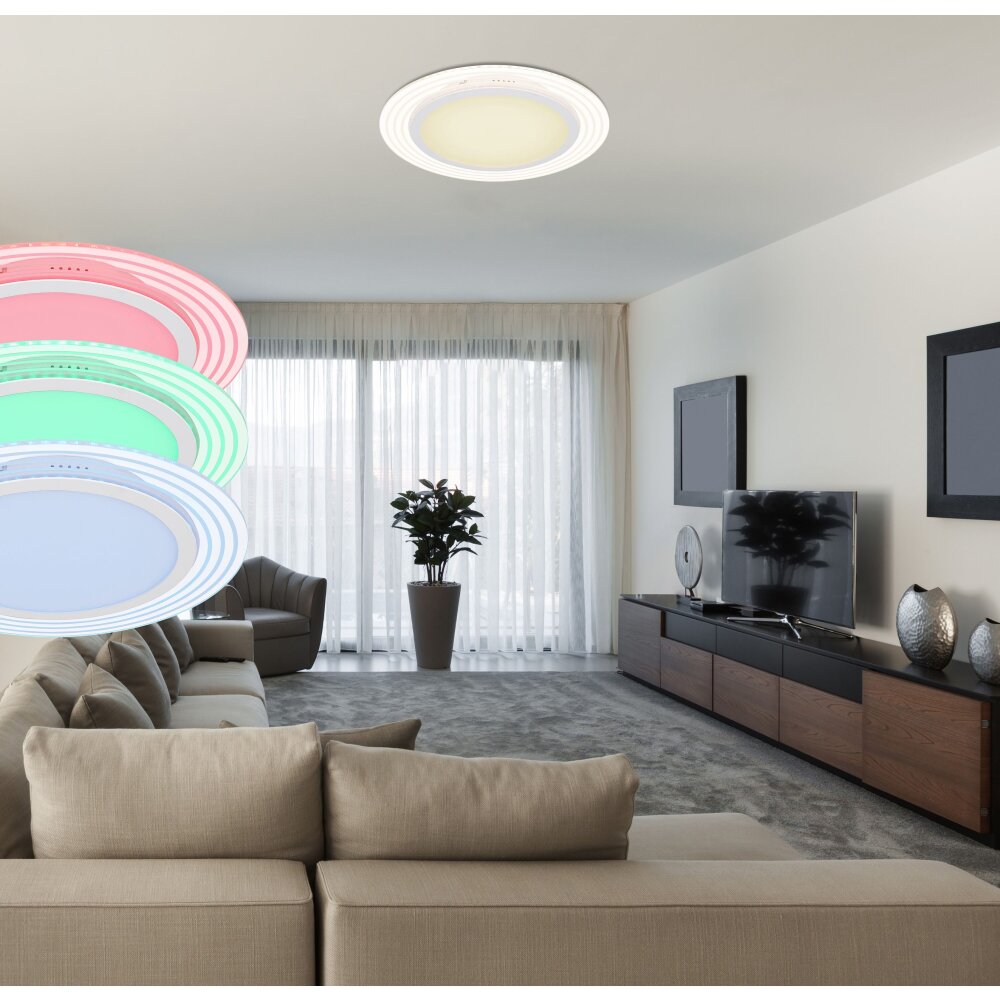 spot encastrable Globo NATHALIE LED Blanc, 1 lumière, Télécommandes, Changeur de couleurs main product photo
