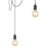 Suspension Globo OTTILIE Brun foncé, Nickel mat, 3 lumières