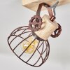 Plafonnier Orny Écru, Rouille, 3 lumières
