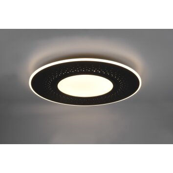 Plafonnier Trio-Leuchten Verus LED Noir, 1 lumière, Télécommandes