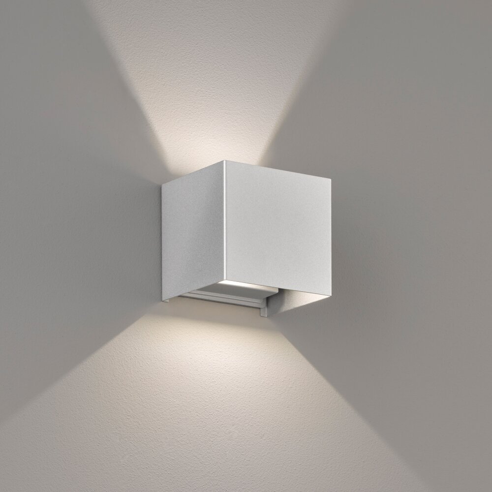 Applique murale Fischer-Honsel Wall LED Argenté, 2 lumières main product photo