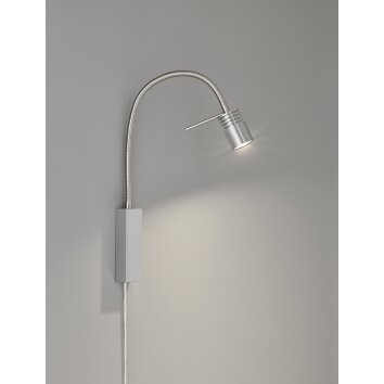 Lampe de table Fischer-Honsel River LED Nickel mat, 1 lumière