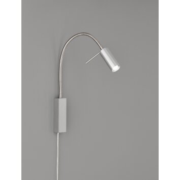 Lampe de table Fischer-Honsel River LED Nickel mat, 1 lumière