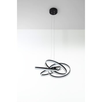 Suspension SCHÖNER-WOHNEN-Kollektion Loop LED Noir, 1 lumière