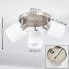 Plafonnier Alsen Nickel mat, 3 lumières