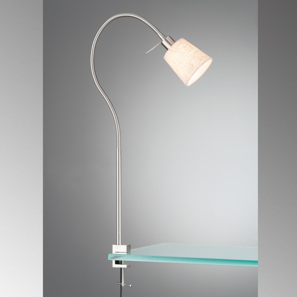 lampe â clipper Fischer-Honsel Jam Nickel mat, 1 lumière main product photo