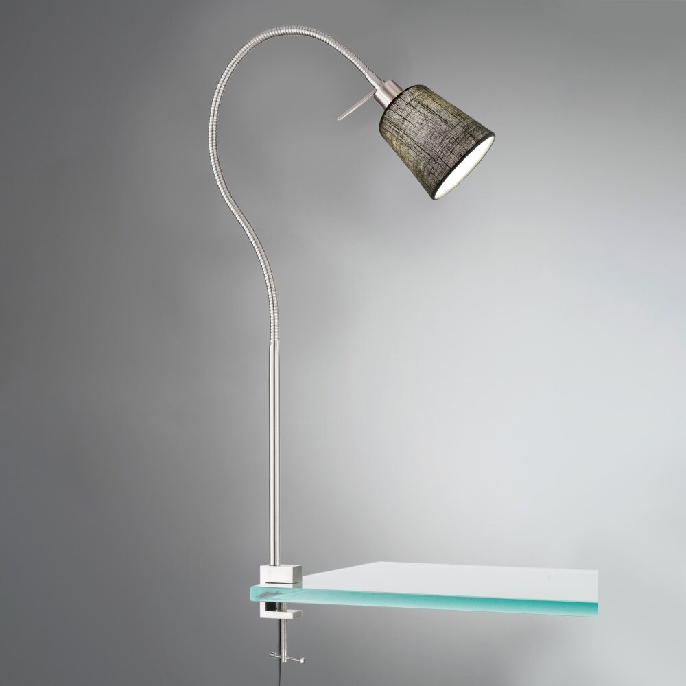 lampe â clipper Fischer-Honsel Jam Nickel mat, 1 lumière main product photo