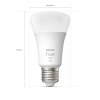 LED E27 9 Watt 2700 Kelvin 800 Lumen Philips Hue White