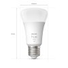 LED E27 9,5 Watt 2700 Kelvin 1050 Lumen Philips Hue White