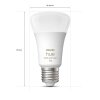 LED E27 9 Watt 2000 - 6500 Kelvin 806 Lumen Philips Hue White & Color Ambiance