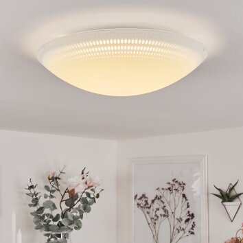 Plafonnier Worben LED Blanc, 1 lumière