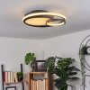Plafonnier Rafz LED Noir, 1 lumière