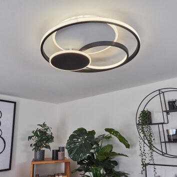 Plafonnier Kolo LED Noir, Blanc, 1 lumière