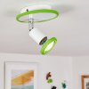 Plafonnier Cabri LED Chrome, Vert, Blanc, 1 lumière