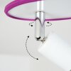 Plafonnier Cabri LED Chrome, Lila, Blanc, 1 lumière Plafonnier Cabri LED Chrome, Lila, Blanc, 1 lumière