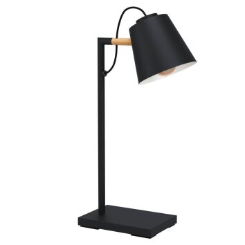 Lampe de table Eglo-Leuchten LACEY Brun, Noir, 1 lumière