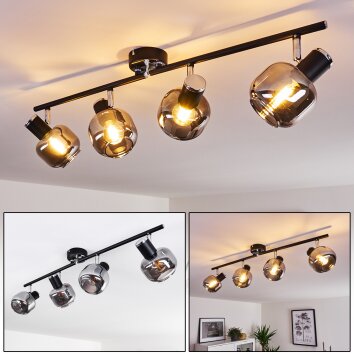 Spot de plafond LED Brilliant Leuchten Chrome, Nickel mat, Blanc G32434/77