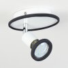 Plafonnier Cabri LED Chrome, Noir, Blanc, 1 lumière