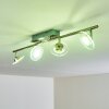 Plafonnier Marsen LED Nickel mat, 4 lumières, Télécommandes, Changeur de couleurs