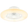 Ventilateur de plafond Globo TRAVO LED Blanc, 1 lumière, Télécommandes