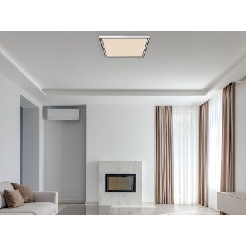 Plafonnier Globo JESSY LED Noir, 1 lumière, Télécommandes