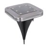 Lot de 2 lampes solaires Globo LED Noir, Transparent, 8 lumières