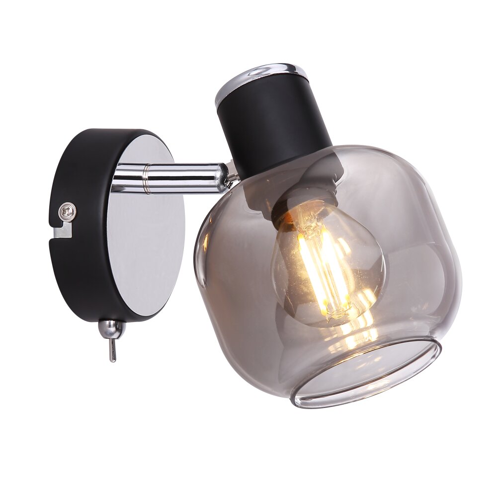 Applique murale Globo ORNELA Noir, 1 lumière main product photo