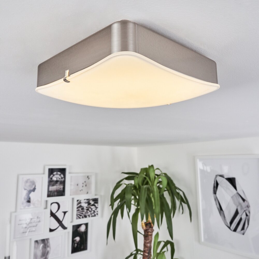 Plafonnier Hutton LED Nickel mat, 1 lumière main product photo