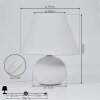 Lampe de table Bodin Blanc, 1 lumière