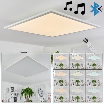 Plafonnier Barasat LED Blanc, 1 lumière