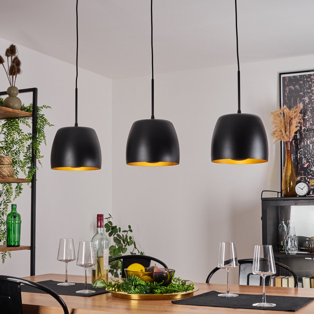 Suspension Viking Noir, 3 lumières main product photo