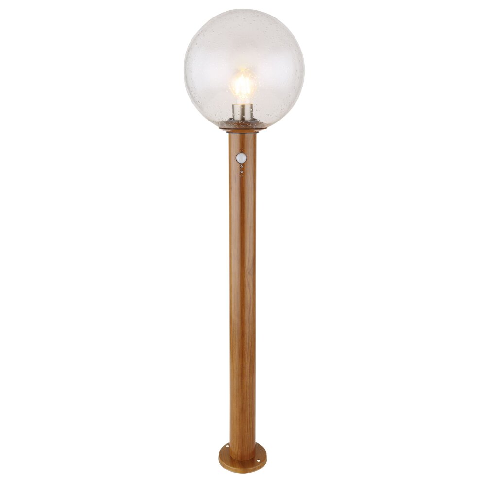 Borne lumineuse Globo OSSY Couleur bois, 1 lumière, Détecteur de mouvement main product photo
