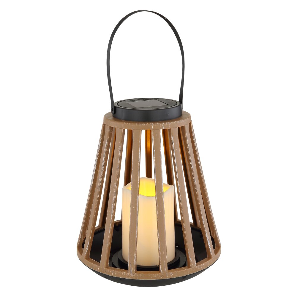 lampe solaire Globo LED Couleur bois, Noir, 1 lumière main product photo