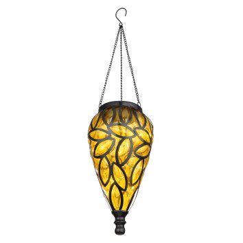 lampe solaire Globo LED Ambre, 15 lumières