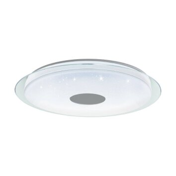 Plafonnier Eglo LANCIANO-Z LED Transparent, Blanc, 1 lumière, Changeur de couleurs