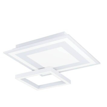 Plafonnier Eglo SAVATARILA-Z LED Blanc, 8 lumières, Changeur de couleurs