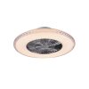 Ventilateur Reality Harstad LED Chrome, 1 lumière, Télécommandes