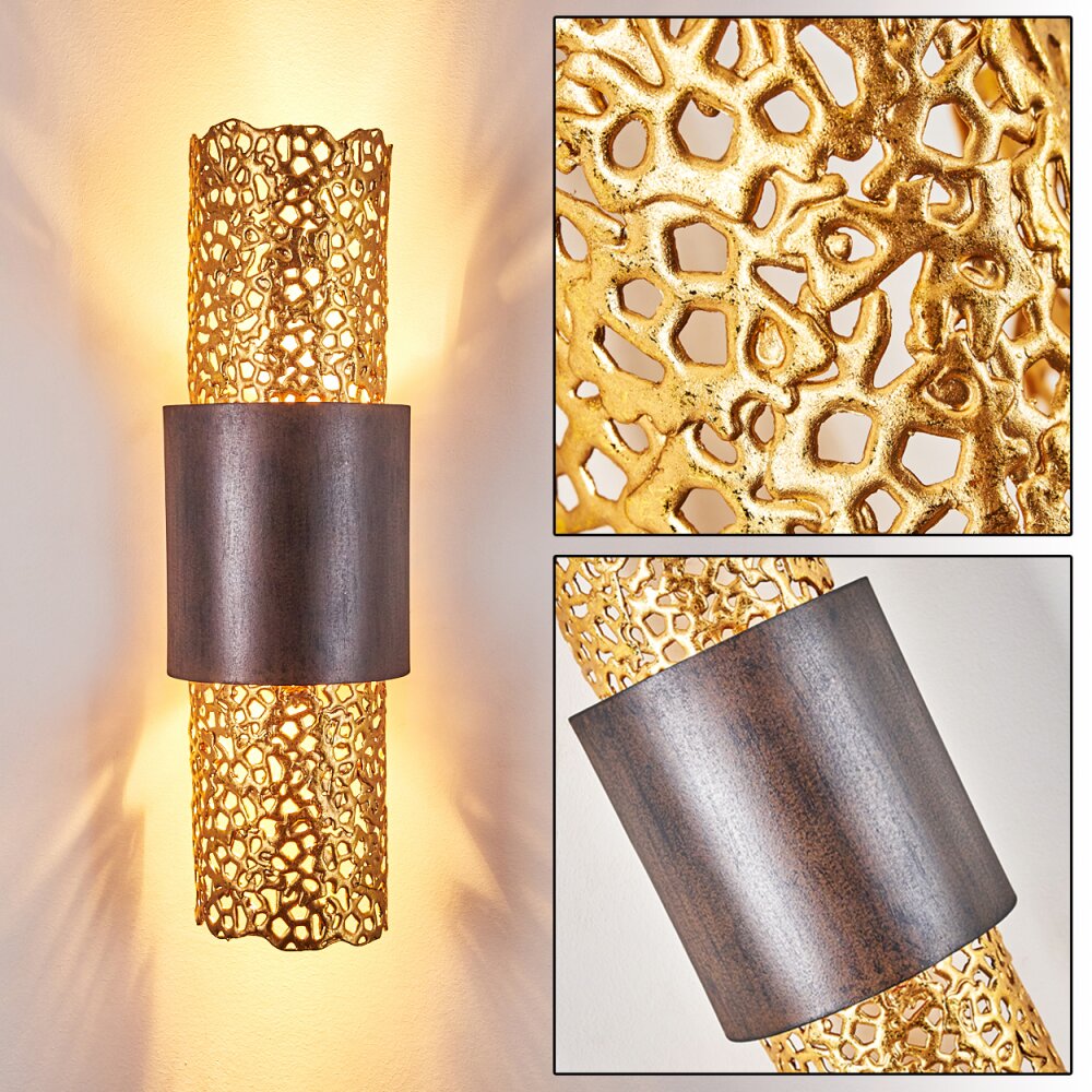 Applique murale Holländer PALAZZO Or, Laiton, 2 lumières main product photo