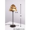 Lampe de table Holländer SNAIL ONE Brun doré, 1 lumière