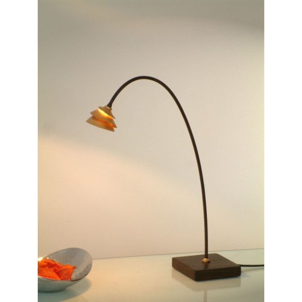 Lampe de table Holländer SNAIL TWO Brun doré, 1 lumière main product photo