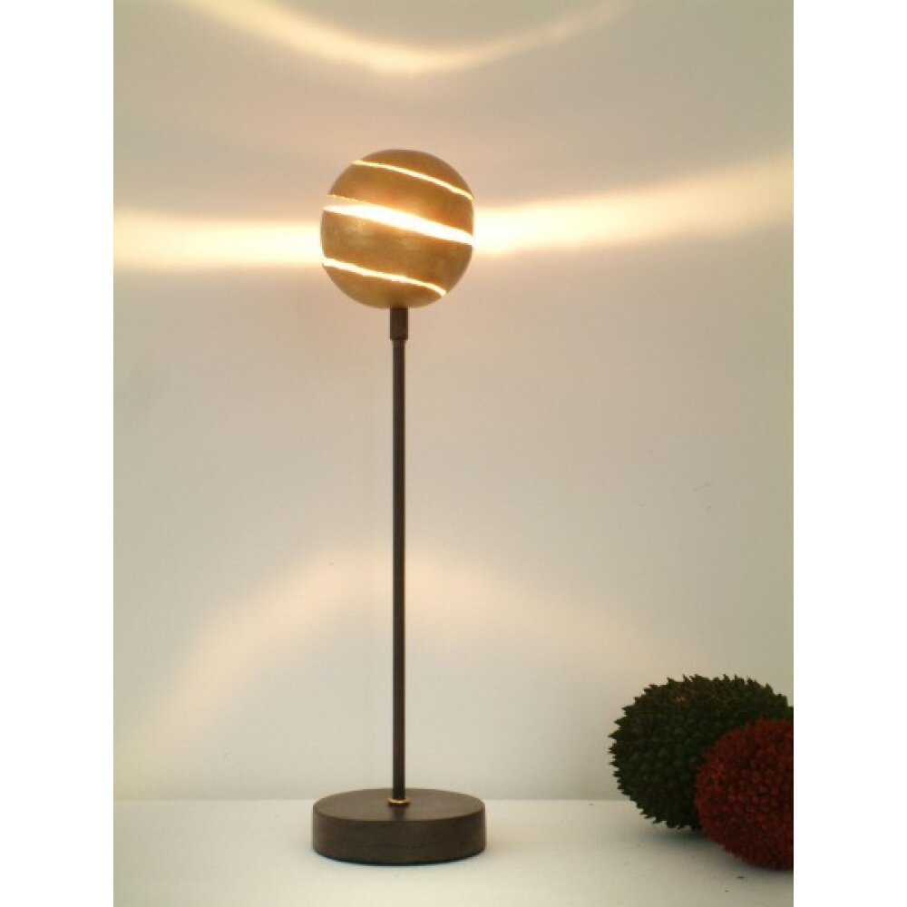 Lampe de table Holländer PICCOLA PALLA Brun doré, 1 lumière main product photo
